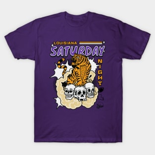 Retro Louisiana Saturday Night Manga Style T-Shirt